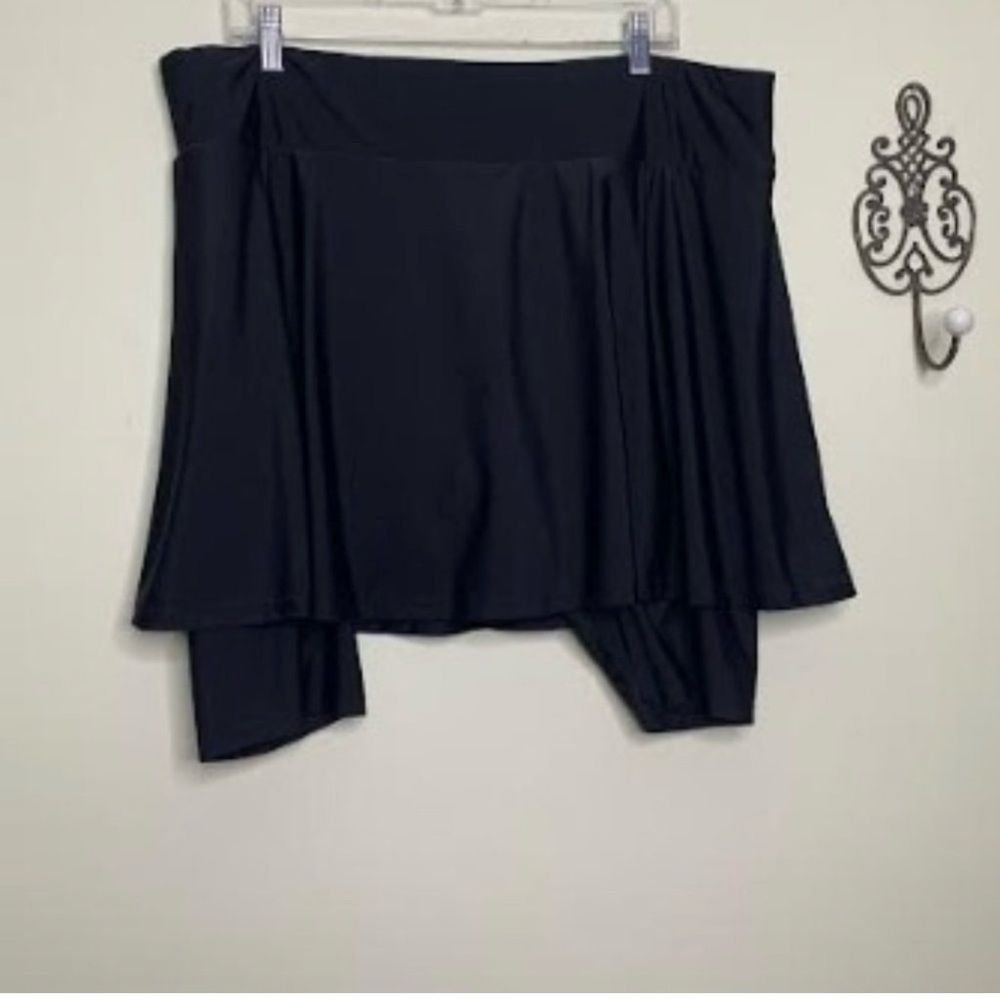 Calypsa by Modli Black Midi Swim Skort